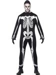 Smiffy's Skeleton Costume Jumpsuit Gloves Large