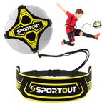 Sportout Football Kick Trainer, Hands Free Solo Practice,Widened Side Waist Protection, Adjustable Soccer Training Waist Belt,Football Training Equipment Fits for Size 3 4 5 Footballs, Kids and Adults