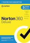 Norton 360 Deluxe 2024, Antivirus software for 3 Devices with Auto Renewal - Includes VPN, PC Cloud Backup & Dark Web Monitoring [Key Card]