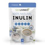 Inulin High Grade Prebiotic Fibre Powder (2 Kg) - Manufactured in The EU (New Bag Design)