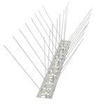 Bird Blinder Steel Bird Spikes for Pigeons and Other Small Birds - 4 inch Wide Pre-Assembled Bird Deterrent No Plastic - 10 Strips, 11 ft Coverage