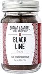 Burlap & Barrel - Ground Black Lime - As seen on Shark Tank! Tart and Savory Great for Roasted Meats, Veggies, Stews, Kebabs - Great Alternative to Makrut Leaf in Recipies - 2.8oz Glass Jar