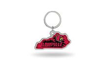 Rico Industries NCAA Louisville Cardinals State Shape Keychain 2 x 3-