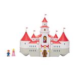 THE SUPER MARIO BROS. MOVIE – Mushroom Kingdom Castle Playset with Mini 1.25” Mario and Princess Peach Figures for Super Mario Fans Aged 3+