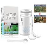 Ganbaro Fish Tank Cleaner, Algae Remover Aquarium, Aquatic Aquarium Algaecide, Fish Tank Moss Remover, Clears Green Water and Algae, Natural, Plant Friendly, Safe for Fish (aa)