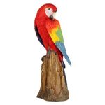 The Decorshed Big Parrot on Wood Log for Garden Decor, Home Decor, Parrot Showcase, Parrot Ideal for Gifts, Showcse for Garden Decor