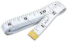 Tape Measure Body Suitable for Measuring Body –Soft Sewing Tape 2-Sided - 60 Inches & 150 cm-Tailor Clothing Tape for Body Measurements -Dual Sided Tape -Multi Colour & Pack (BLACK [1-PACK])