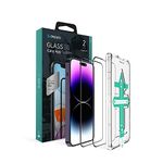 Deppa |2 Pack| Premium Screen Protector for Iphone 14 Pro Max Tempered Glass 3D Edge to Edge Full Coverage |Case Compatible| with Easy Install Kit Tray [Video Guide] (Clear, 14 Pro Max (6.7'))