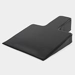 Pilates Edge, Large Upholstered Wedge for Pilates Refromer, Build Strength and Stability, Pilates Equipment for Home and Studio Use,Black