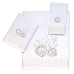 Avanti Linens Towel Set, Cotton, White, S