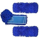 Kleen Handler 24 inch Microfiber Dust Mop | Medium Washable Commercial Mop Head Replacement, Pack of 3