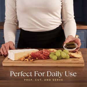 Deer & Oak Large Bamboo Cutting Board – Durable Chopping Surface