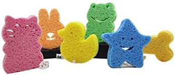 Baby Bath Sponge 6 Pack – Baby Sponge Super Soft for Bathing – Natural Infant Bath Sponge – Fast Drying Baby Bath Tub Sponge – Fun Baby Shower Sponge for Babies and Children