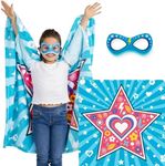 Super Blanky Kids Wearable Blanket - Star Design Fleece Blanket for Kids with Mask - Cozy Plush for Pretend Play, Bedtime, or Gifts - Perfect Birthday or Christmas Gift - Girls Wearable Blanket Kids