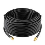 Boobrie 25M WiFi Antenna Cable SMA Male to SMA Female Cable RG58 50 Ohm SMA Male to Female Coaxial Pigtail Jumper Cable for 2G 3G 4G LTE Low Loss WiFi Antenna Wireless LAN Router GPS RF Radio Use