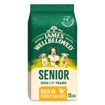 James Wellbeloved Dog Senior Hypoallergenic Dry Food Turkey and Rice 15 kg