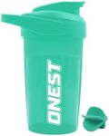 ONEST 500ML/16 Oz Protein Shaker Bottle – Leak-Proof, BPA-Free, Manual Supplements Shaker Bottles for Sports & Pre-Workout Shakes, Smoothies and Drinks for Men and Women (Green)