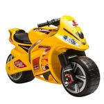 INJUSA – Winner XL Ride-on Motorbike, for Children 4-7 Years, with Ergonomic Design, Large Size, Wide Plastic Wheels and Carrying Handle, Non Electric, Yellow Colour