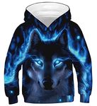 Belovecol 3D Hoodies Boys Girls Cool Hoody Personalised Pullover Hooded Sweatshirt Casual Long Sleeve Outwear Jumpers 11 12 13 years