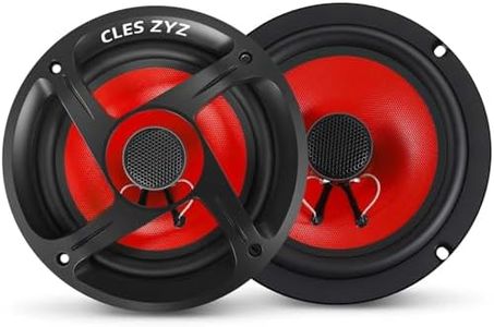 CLES ZYZ 6.5‑Inch Car Coaxial Speakers, 800W Max Power, 200W RMS, 4 Ohm, 90dB Sensitivity, 6.5 Speakers with Glass Fiber Cone for Delivering Hi‑Fi Sound, Ideal Audio Upgrade for New & Used Cars (Pair)