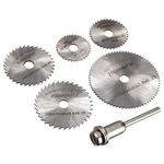 BESTDI 6Pcs Hss Saw Blades Circular Saw Blades Mandrel Cutter Rotary Tool | Blade Disc Saw Carving Buffing Grinder Replacement Mandrel Set Mini Circular Cutter Rotary Tool