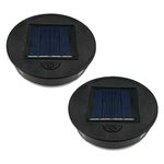 ULEMONDEE 2PCS/4PCS Solar Lantern Light Replacement Top 8CM/3.1inch,LED Solar Panel Lantern Lid Lights Bulb Replacement Part, for Outdoor Hanging Lanterns DIY Table Lights Garden Patio Decor (2PCS)