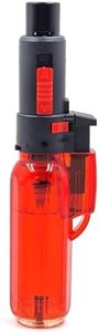 VIOVI Blow Torch Refillable Culinary Kitchen Gas Lighter, Safety Lock & Adjustable Two Flame System for Food Cooking/BBQ/Baking/Coal Burning/Camping (Red)
