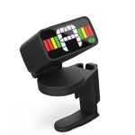 D'Addario Guitar Tuner - Micro Headstock Rechargeable Tuner - Tuner for Acoustic Guitar, Electric Guitar, Bass Guitar - Universal Clip On - 1pk