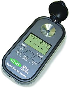 Vee Gee Scientific MDX-102 Digital Brix/Refractive Index Refractometer with ATC, 0-90% Brix Range, 1.3330-1.5300 nD Refractive Index Range, Easy to Read & Operate, Highly Accurate, 1 Year Warranty