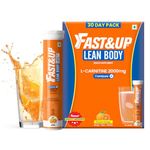 Fast&Up L-Carnitine Lean Body - Helps Convert Fat into Energy, 2000 mg Carnipure TM L-Carnitine Sourced from Lonza Switzerland - Pack of 60 Effervescent Tablets, Orange Flavour