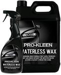 1 x 5 Litre with 750ml Pro-Kleen Car Waterless Wash And Carnauba Wax Polish Cleaner