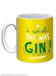 Brainbox Candy - Funny Mug - 'I Wish This was Gin' - 11oz Quality Stoneware - Novelty Gift Mug Funny Coffee Mug