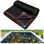 Riare 16 x 32ft Pool Leaf Net Cover- Fine Mesh Pool Screen Cover, Rectangle Swimming Pool Leaf Cover with Reinforcement Edge for Inground and Above Ground Pool, Catching Leaves, Sunshade