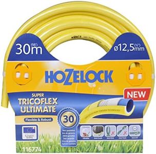 HOZELOCK - Tuyau Premium Super Tricoflex Ultimate Ø 12,5mm (1/2") 30 M : Tuyau d'Arrosage Ultra Léger, Robuste et Indéformable, Technologies "TNT Non Torsion" et "Soft&Flex", 40% PVC Recyclé [116774]
