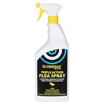 Strikeback Super Strength Triple Action Household Flea Spray 1L - Advanced Flea Control, Triple Insecticides & Growth Regulator