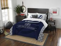 The Northwest Company NHL Tampa Bay Lightning Comforter and Sham Set, Full/Queen, Draft