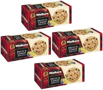 Walkers | Biscotti Scozzesi Frutta e Limone | Frollini al Burro Puro | Biscotti Burro Frutta Limone 4 confezioni - 600 Gr