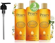 Pears Pure & Gentle Moisturising Liquid Body Wash - Enriched with Glycerin and Natural Oils, 10x More Moisturiser* - Soap-free Cleanser Ideal for Men and Women | 250ml (3 Pack) + Dispenser Pump
