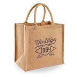 30th Birthday Gift Jute Bag for Women Novelty Keepsake 30 Years Old Shopping Tote Thirty