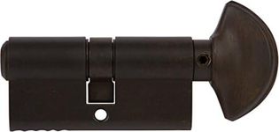 Rockwell Security 360 Degree European Profile Cylinder Lock Solid Brass Antique Black Finish for Commercial and Residential Doors Fits 1 3/4 Inch Thick Door