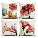 Pillow Covers,Pillow Cover 18X18 Inch Set of 4 Square Throw Pillow Case for Outdoor Patio Garden Living Room Sofa Farmhouse Decor Bedroom Car Decor