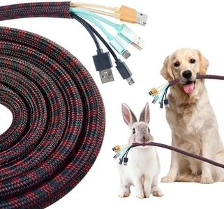 QCSIW Split Cable Sleeve, 1/2 Inch 100ft Black Red Braided Wire Loom for Home Cable Management, Pet Chew Protection and DIY Cord Organizer for Desk and Home Theater