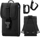 ANZOME Mobile Phone Belt Pouch Vertical Belt Clip Holster Tactical Holder for Phone Black