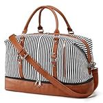 S-ZONE Women Travel Duffel Weekender Carryon Shoulder Tote Bag Genuine Leather