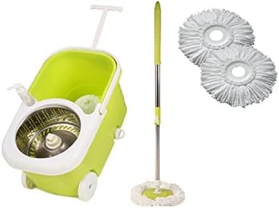 Liba Enterprises Spin Mop, Easy Wheels & Big Bucket with 2 Microfiber Refills, Floor Cleaning Mop with Bucket, pocha for Floor Cleaning, Mopping Set