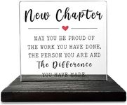 Job Promotion Gifts for Women, New Chapter Gifts, New Job Going Away Farewell Gifts for Woman, Colleagues, Good Bye Thank You Appreciation Gift for Coworker Women Decorative Signs GXX3