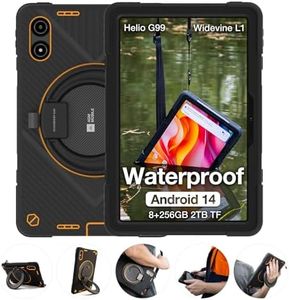 AGM Rugged Tablet, 11" Android Tablet 4G LTE Dual SIM with MTK G99, 16GB RAM 256GB ROM 2TB TF, 90Hz FHD IPS Touchscreen 18H Battery, 50MP+8MP, GPS, IP68/IP69K, Drop-Proof w/Strap & Case for Outdoors