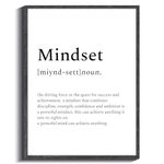 InSimSea Black Framed Canvas Wall Art Decor, Mindset Motivational Paintings Artworks, Modern Positive Quotes Pictures, Inspirational Gifts Wall Decor for Bathroom Bedroom Office 12x16inch