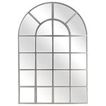 Empire Art Direct Wall, Arch Window Panel, 0.25"-Beveled Modern Mirror for Bathroom,Vanity,Bedroom,Ready to Hang, 30" x 44", Clear