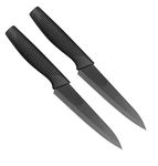 ONICORN Kitchen Knife with Stainless Steel Blade | Professional Knife with Sheath | Scratch Resistant and Rust Proof | Chopping Knife (Black, Blade A-A) (2 PCS)